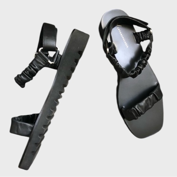 Anthropologie A Fiona Sport Sandals Black size 37 (6.5) - Picture 3 of 11